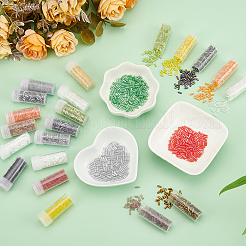 120 г 24 вида стеклянных бусин с круглым отверстием SEED-HY0001-22