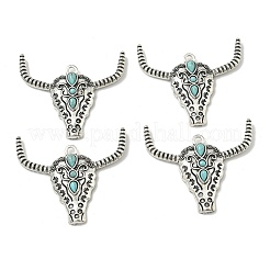 Богемные синтетические бирюзовые подвески в виде коров&nbsp;FIND-Z112-01AS