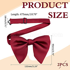 Регулируемые галстуки-бабочки из полиэстера для жениха AJEW-WH0248-768B