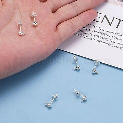 Посеребренные латунные серьги&nbsp;X-EC593-S