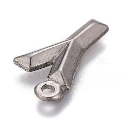 変色しにくい304ステンレススチールペンダント  アルファベット  文字.y  16x9x2mm  穴：1.4mm&nbsp;STAS-H119-01P-Y