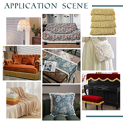 11.5 м полиэстеровая витая бахрома с кисточками&nbsp;DIY-WH0270-317A