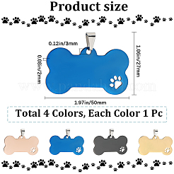 4 шт. 4 цвета 201 нержавеющая сталь большие подвески&nbsp;FIND-GF0007-87