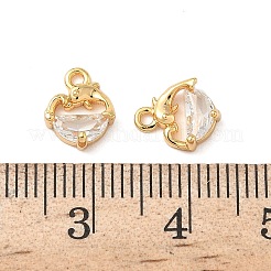 Латунь с прозрачными подвесками из циркония&nbsp;LS-KK-B160-22G