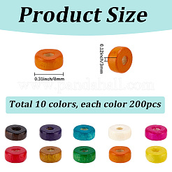 Cuentas de madera 2000pcs 10 colores&nbsp;WOOD-SC0002-38