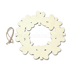 DIY трилистник венок незавершенные деревянные украшения пустые деревянные украшения&nbsp;LS-WOOD-C009-01