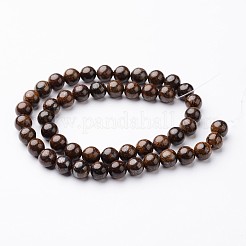 Круглые нити шарик натуральный бронзита G-J346-09-8mm