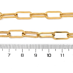 Унисекс вакуумное покрытие pvd нержавеющая сталь 304 цепочка-скрепка ожерелье NJEW-H215-02G