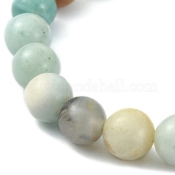 Эластичные браслеты из корса из натурального цветка амазонита и синтетического гематита&nbsp;BJEW-JB09845-02