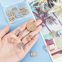 20 шт. подвески из нержавеющей стали 201 двух цветов STAS-DC0010-23