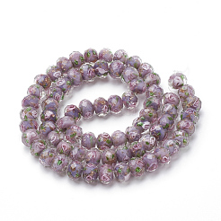 Ручной золотой песок бусины бисер нитей LAMP-R141-8mm-08