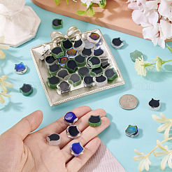 40шт 5 цвета двухцветные стеклянные бусины GLAA-TA0003-38