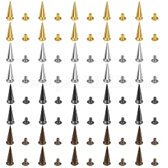 40ssets 4 цвета сплава шипы отвинчивающиеся шпильки&nbsp;PALLOY-SZ0001-24