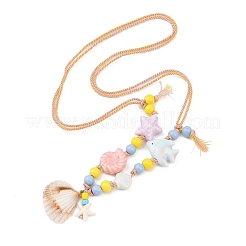 Подвеска в форме ракушки из керамики&nbsp;LS-NJEW-Z100-01A-G