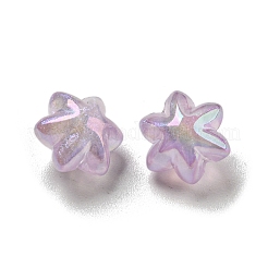 Цвет AB покрытием акриловые бусины OACR-G034-04B