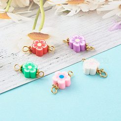 Соединители звеньев полимерной глины цветка&nbsp;PALLOY-JF00716