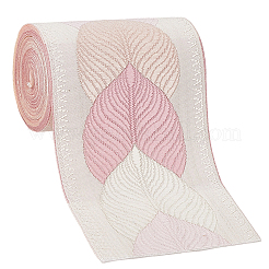 Ruban jacquard en polyester à motif de feuilles de 3 m pour accessoires vestimentaires&nbsp;OCOR-CY0002-12E