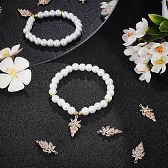 6шт латунные подвески с микропаве и кубическим цирконием&nbsp;KK-BBC0006-92