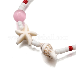 4шт стеклянные бусины плетеные браслеты из бисера для мужчин и женщин BJEW-TA00648