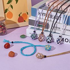 Плетеные шнуры из вощеной хлопчатобумажной нити макраме мешочек изготовление ожерелья&nbsp;AJEW-SW00022-01