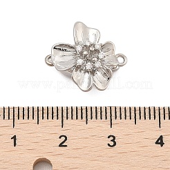 Латунные застежки из прозрачного кубического циркония с микропаве&nbsp;KK-C075-18P