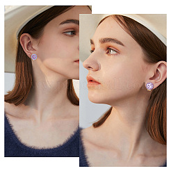 30 шт. 3-х цветная фурнитура для сережек-клипс из нержавеющей стали 304 STAS-DC0002-54