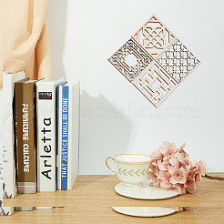 Филигранные столярные звенья из неокрашенного натурального дерева&nbsp;WOOD-GF0001-33