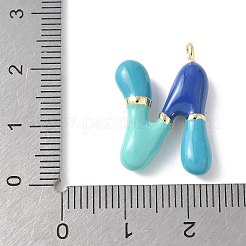 Латунь эмаль подвески KK-E093-03G-N-01