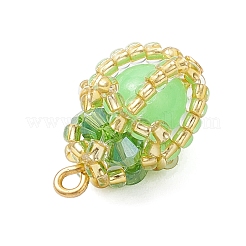 Светящиеся подвески-капли из стеклянных бусин ручной работы&nbsp;PALLOY-MZ00962-03