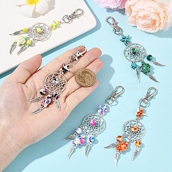 10 шт. 5 стиля подвеска в виде морской звезды черепахи из синтетической бирюзы и сплава HJEW-FZ00041