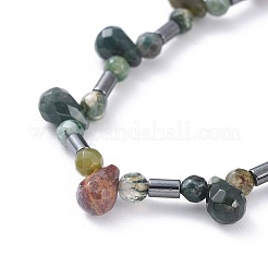 Немагнитные синтетические гематит бусины растягивать браслеты BJEW-JB04659-01