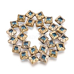 Стеклянные бусины с гальваническим покрытием &nbsp;EGLA-T021-24D