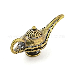 リビングルームのテーブルの装飾用の真鍮製の置物像  アンティークブロンズ  やかん  17.5x42.5x17.5mm&nbsp;DJEW-Q005-01C-AB