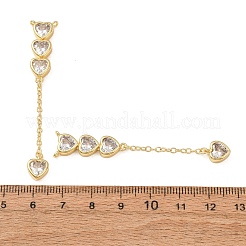 Pendentifs imposants en laiton pavé de zirconiums cubiques transparents&nbsp;CU-CBADD64-22G