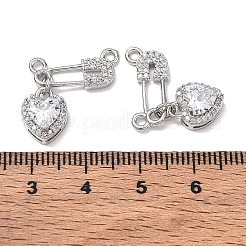 Pendentifs en laiton zircon cubique transparent&nbsp;CU-CBA3371-14P