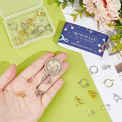 36 шт. 6 стиля фурнитуры для сережек-клипс из нержавеющей стали 304 STAS-SC0008-33