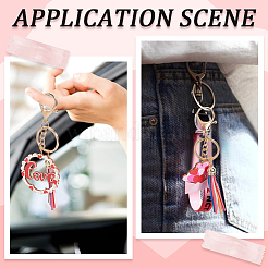 6 шт. 6 стиля деревянный брелок ко Дню святого Валентина&nbsp;KEYC-SP0001-07