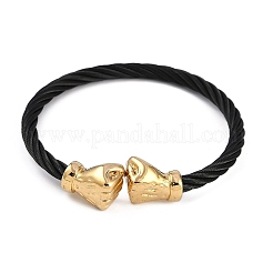 Ионное покрытие (ip) 304 нержавеющая сталь браслеты для женщин&nbsp;STAS-M023-19B