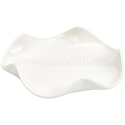 陶器の食器置き  台所用品ホルダー  スプーン用  取鍋  トング  ホワイト  120~130x120~130x32.5mm&nbsp;AJEW-GF0014-61