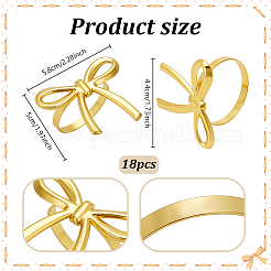 Ronds de serviette en alliage à nœud papillon&nbsp;AJEW-WH0880-76