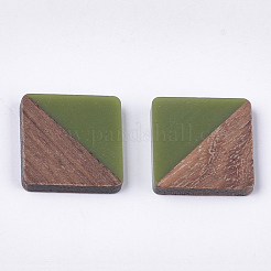 Cabochon in resina e legno di noce&nbsp;RESI-S358-90C