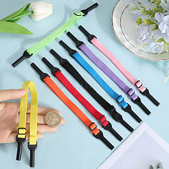 8 шт. двухцветные эластичные нейлоновые спортивные ремешки для солнцезащитных очков&nbsp;AJEW-GF0010-53