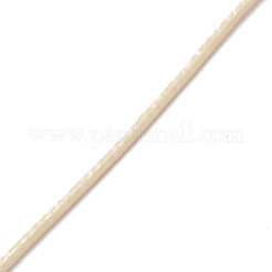 韓国のワックスポリエステルコード  フラット  ネックレス  ブレスレット作り  レモンシフォン  1mm  15 M /袋&nbsp;YC-WH0009-02E