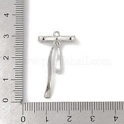 Латунные микропаве прозрачные подвески с фианитом&nbsp;KK-Z065-02P