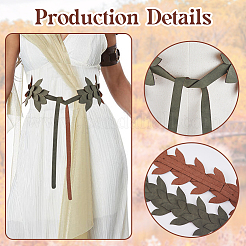 Ceintures à chaîne en cuir PU pour femmes&nbsp;AJEW-WH20060-15B