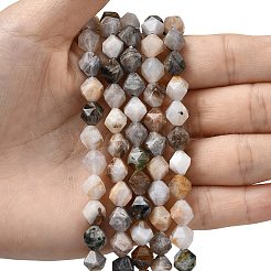 Природные бамбуковых листьев агат бисер нитей G-Z119-A27-02