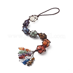 7 подвесное украшение из драгоценного камня чакры&nbsp;HJEW-JM00805-03