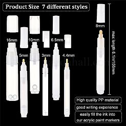 Пустой пластиковый маркер для краски AJEW-WH0332-55