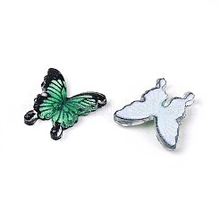 Прозрачные смоляные кабошоны с принтом в виде бабочек CRES-T025-23