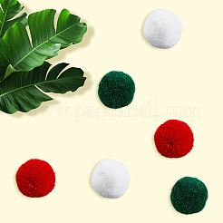 18шт. 3-х цветный полиэстеровый помпоновый шарик&nbsp;AJEW-CY0001-86